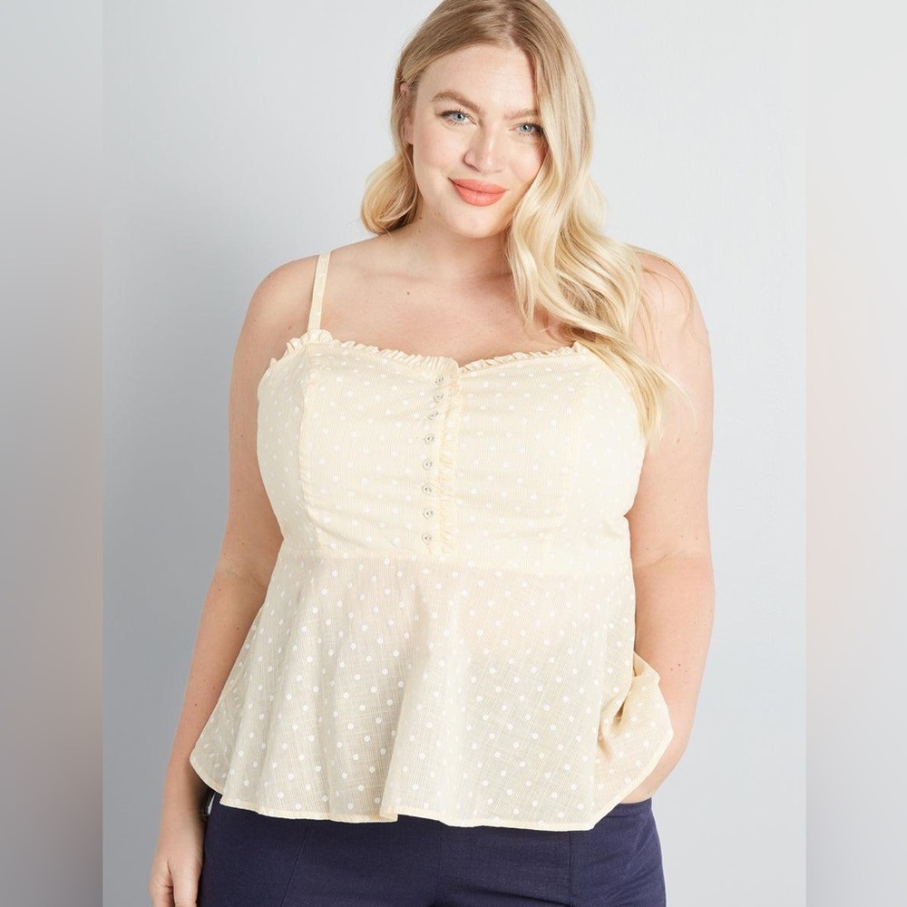 Modcloth Airy Engagement Peplum Top